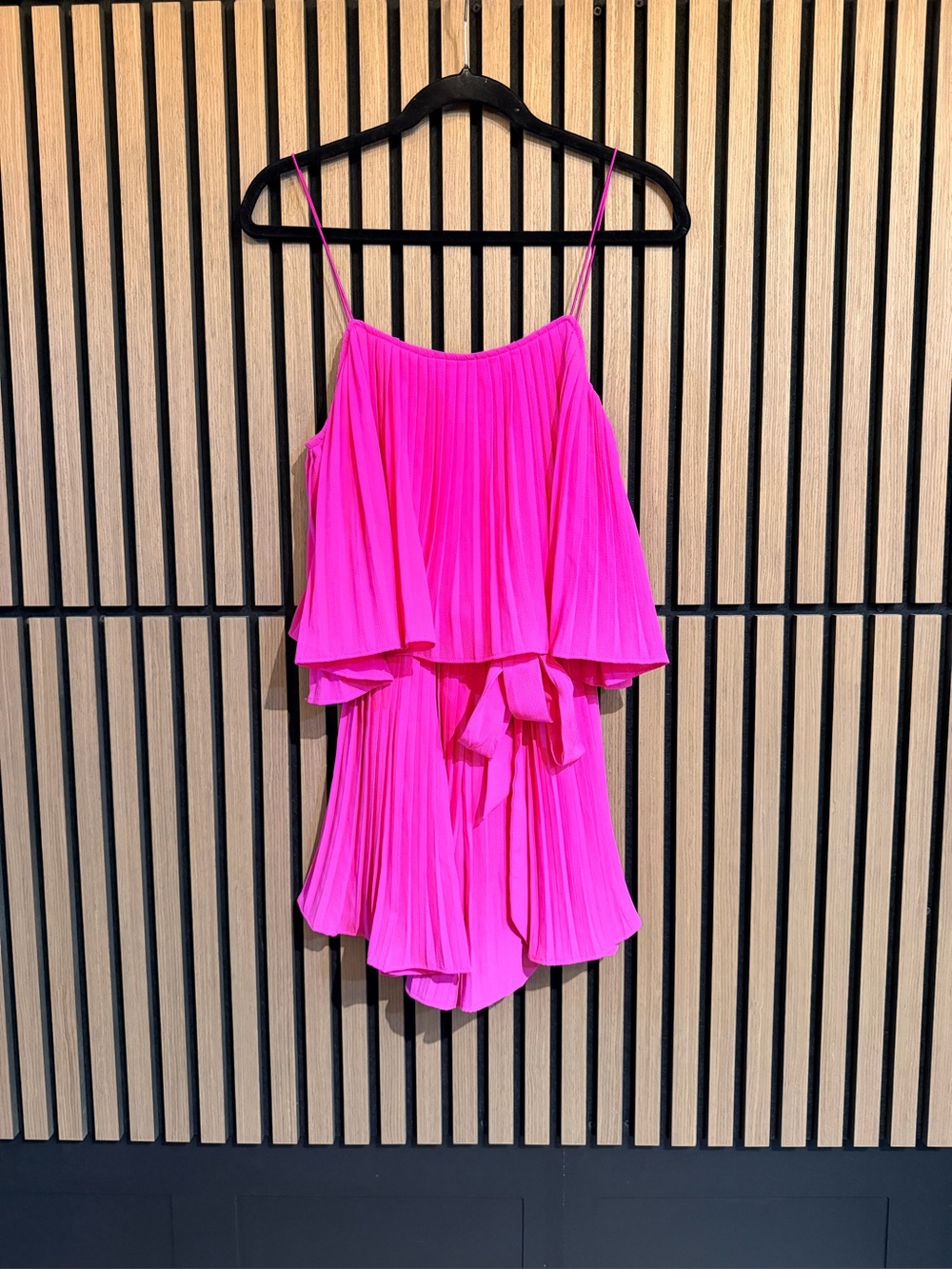 She + Sky Magenta Pleated Romper